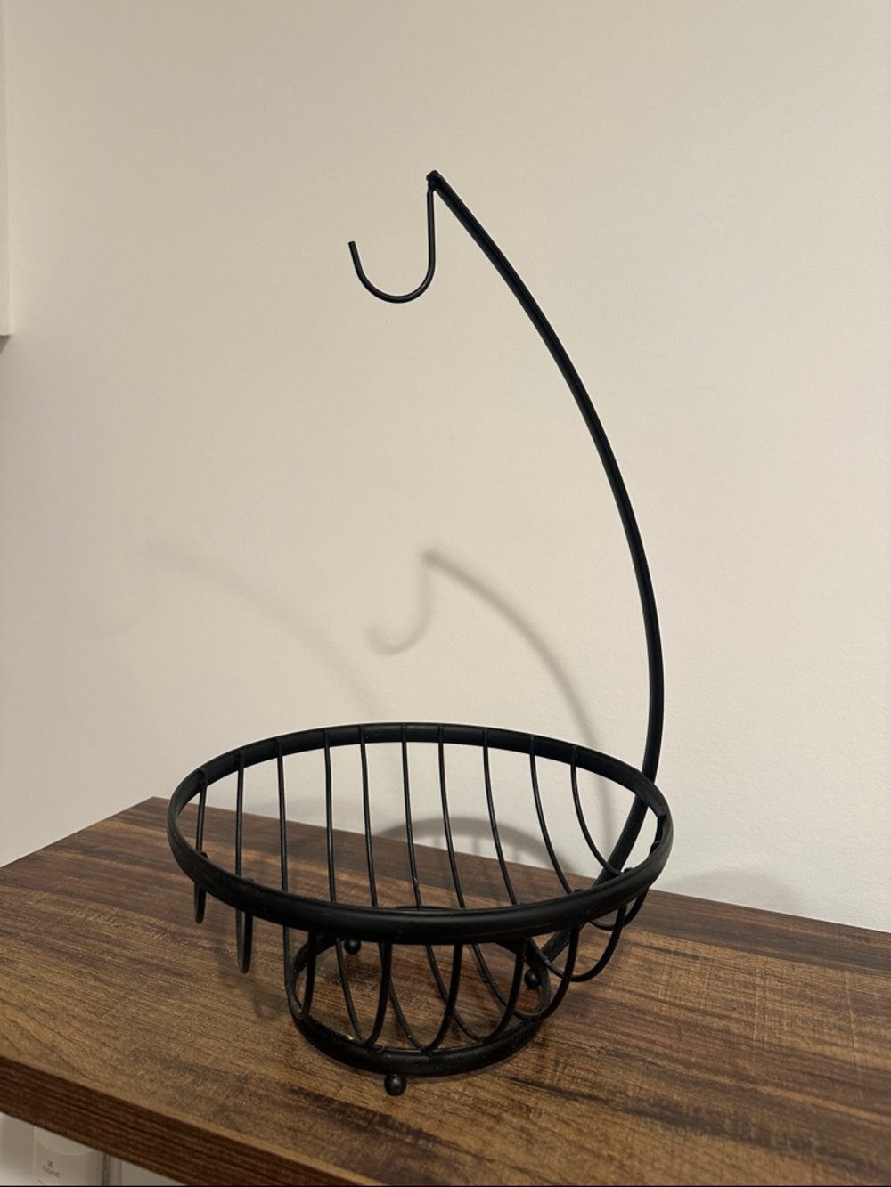 Black Metal Fruit Basket with Hanging Hook